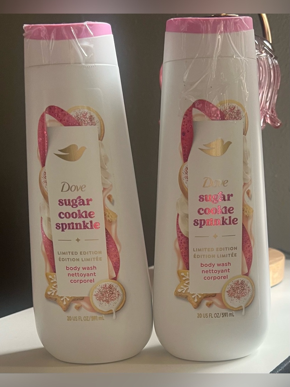 Dove Limited Edition Holiday Treats Sugar Cookie Sprinkle Body Wash X’s 2 New!